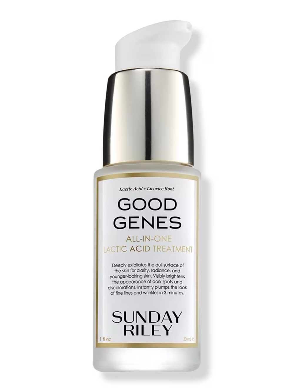 Sunday Riley Good Genes Lactic Acid Treatment – White and Gold Accents